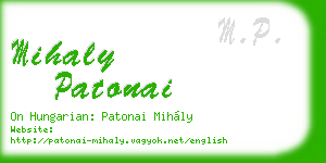mihaly patonai business card